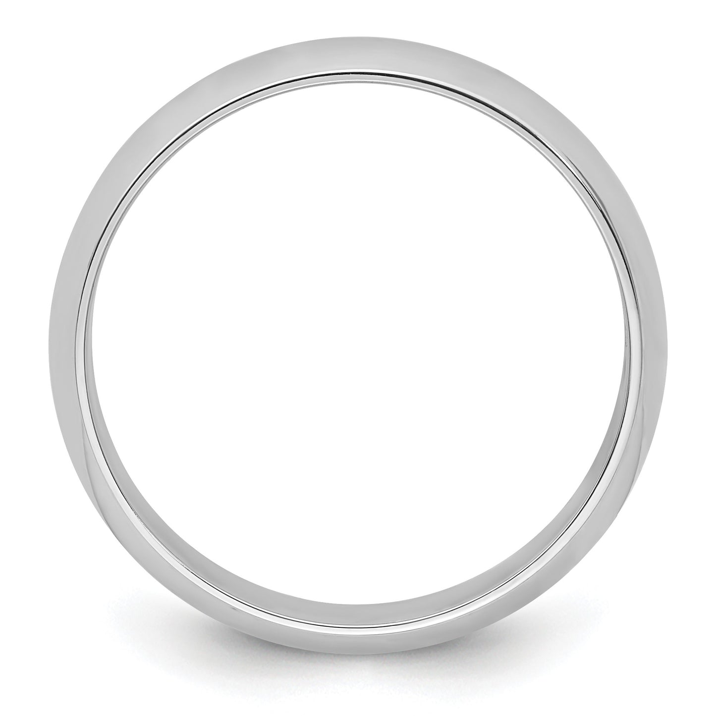Platinum 6mm Half Round Wedding Band Size 12
