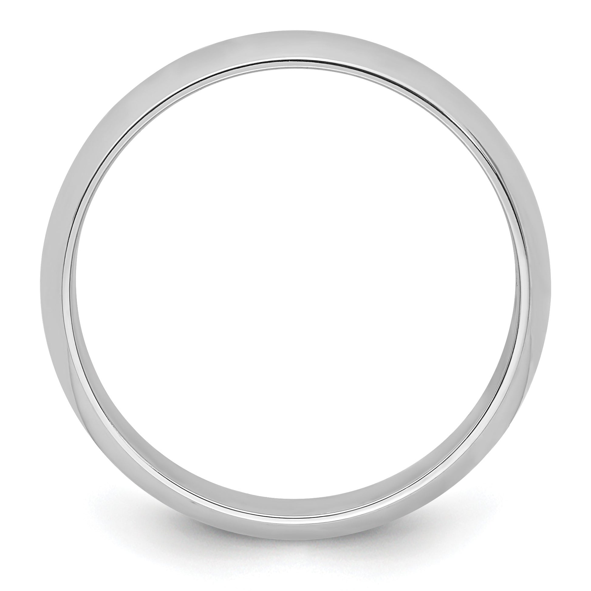 Platinum 6mm Half Round Wedding Band Size 5.5