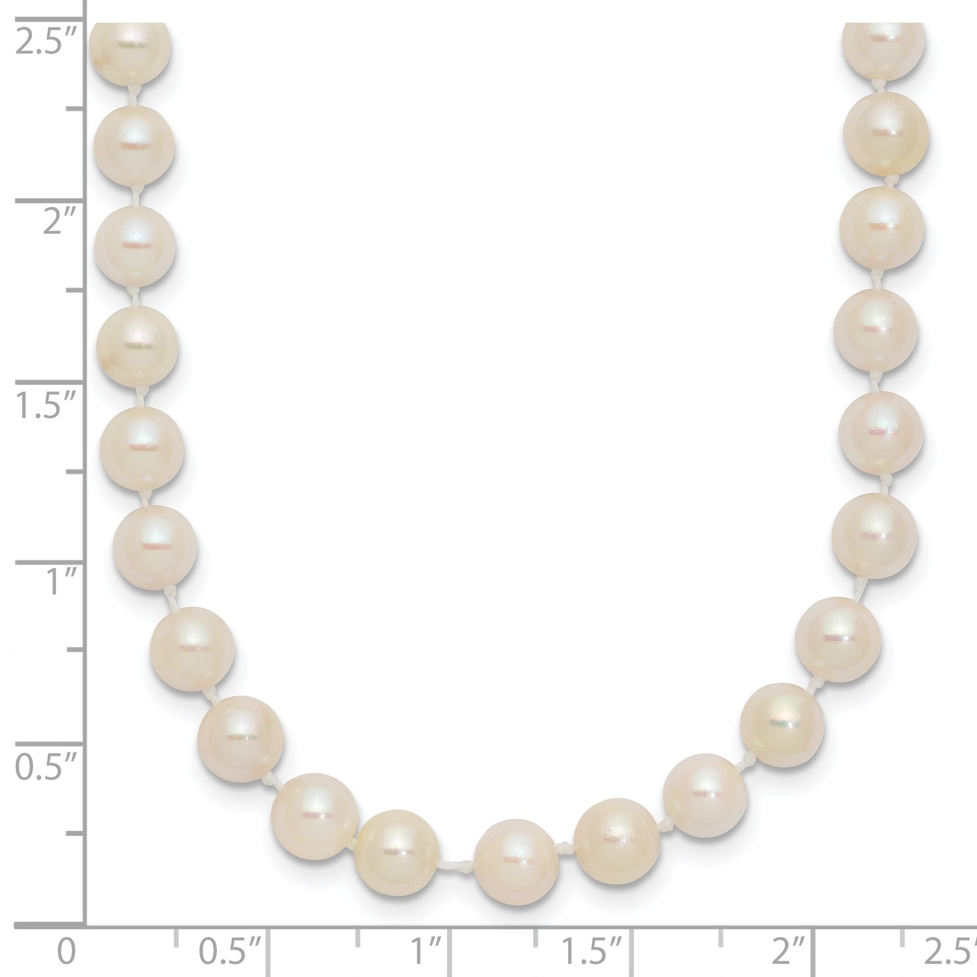 14k 5-6mm White Round Akoya Saltwater Cultured Pearl 20 inch Necklace