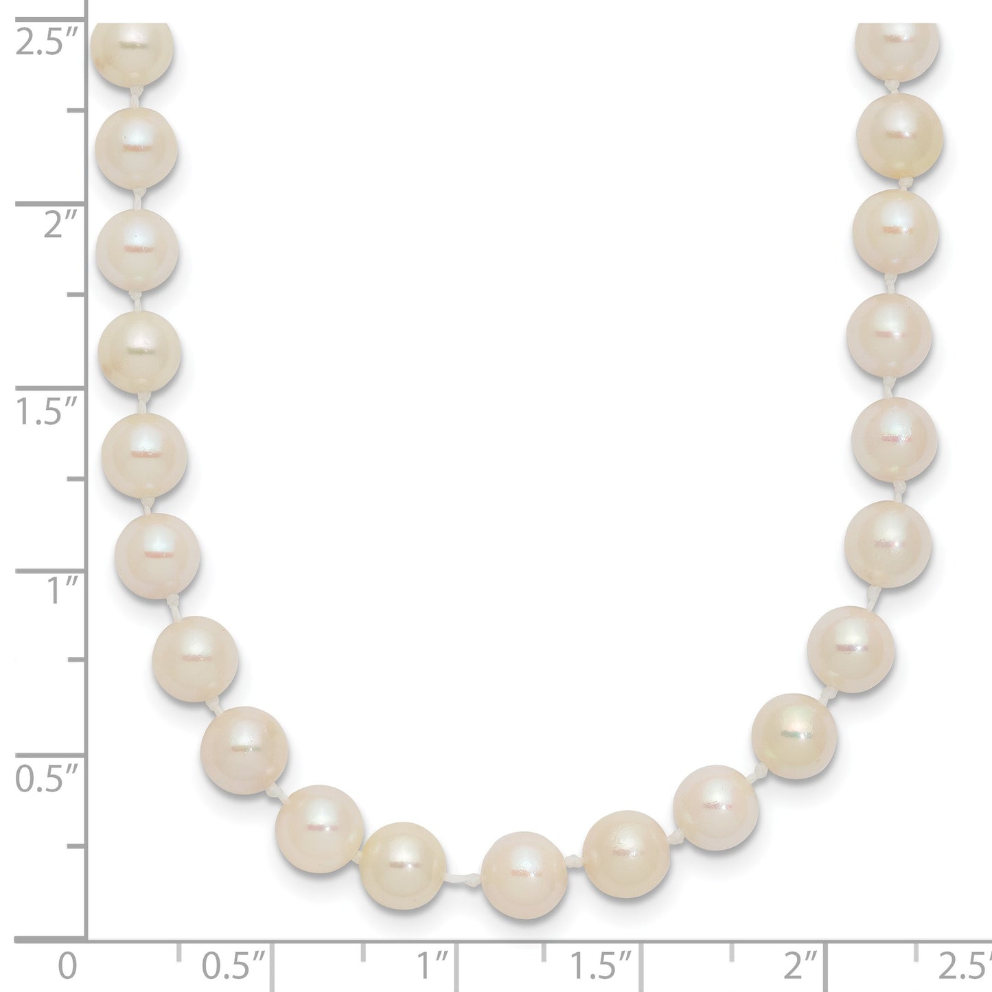 14k 5-6mm White Round Akoya Saltwater Cultured Pearl 18 inch Necklace