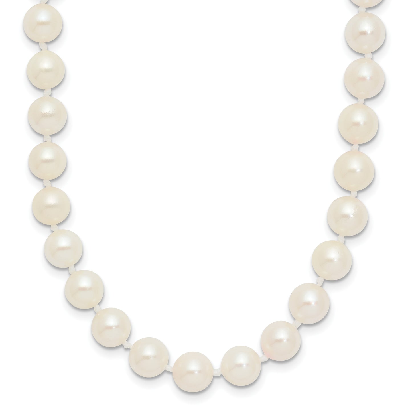 14k 6-7mm White Round Akoya Saltwater Cultured Pearl 20 inch Necklace