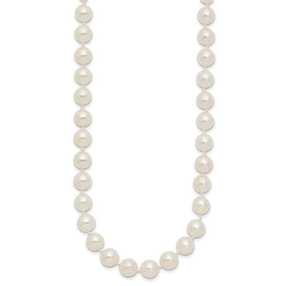 14k 7-8mm White Round Akoya Saltwater Cultured Pearl 24 inch Necklace