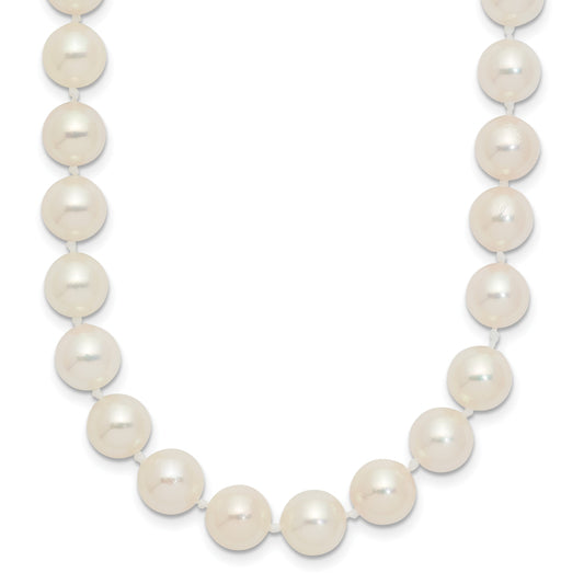14k 7-8mm White Round Akoya Saltwater Cultured Pearl 18 inch Necklace