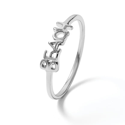 Sterling Silver Rhodium-plated Polished BEACH Ring