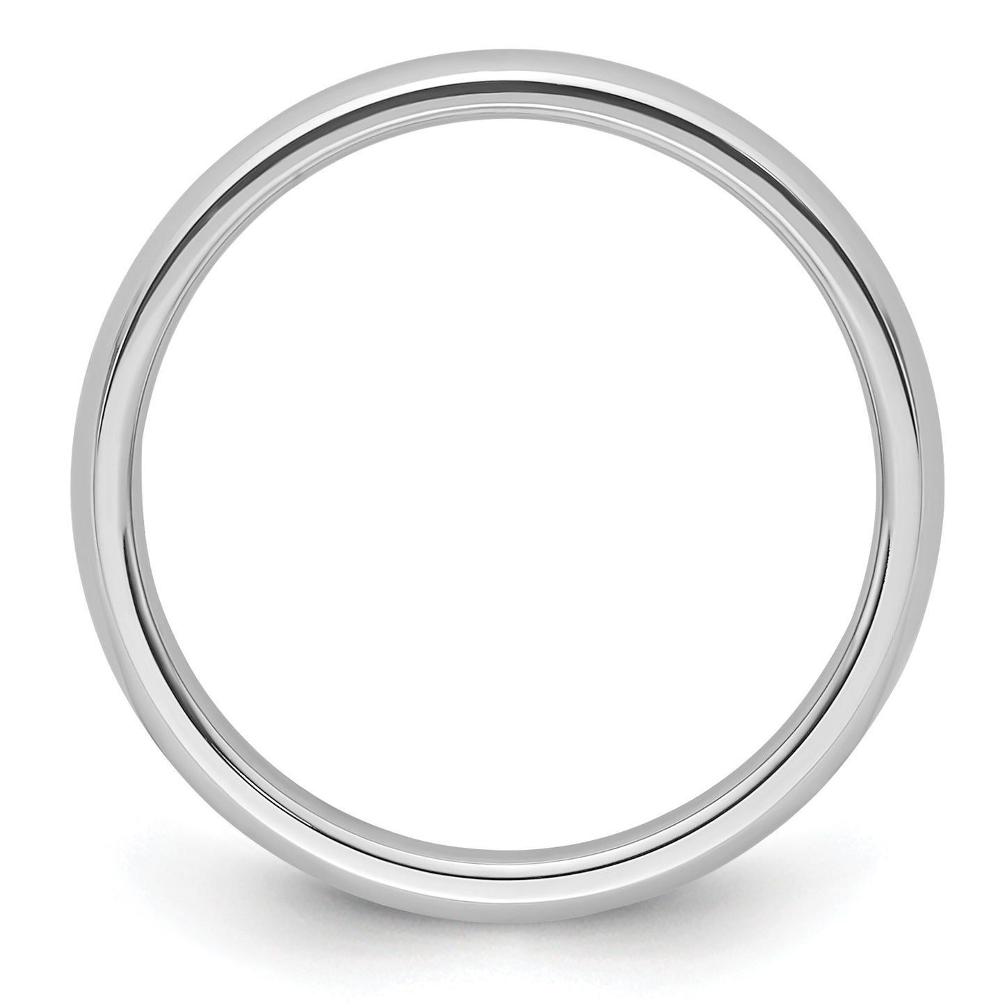 Platinum 3mm Lightweight Comfort-Fit Wedding Band Size 6.5