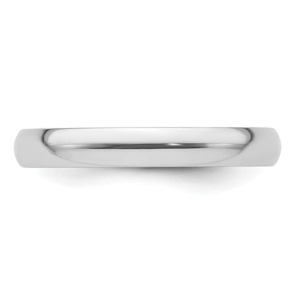 Platinum 3mm Lightweight Comfort-Fit Wedding Band Size 10.5