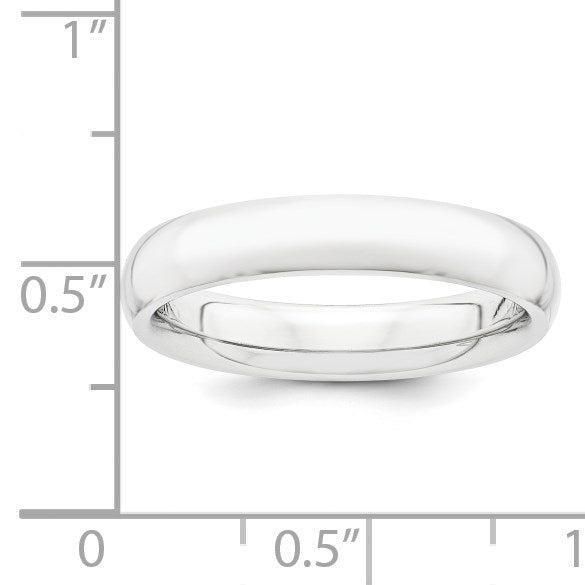 Platinum 4mm Lightweight Comfort-Fit Wedding Band Size 10