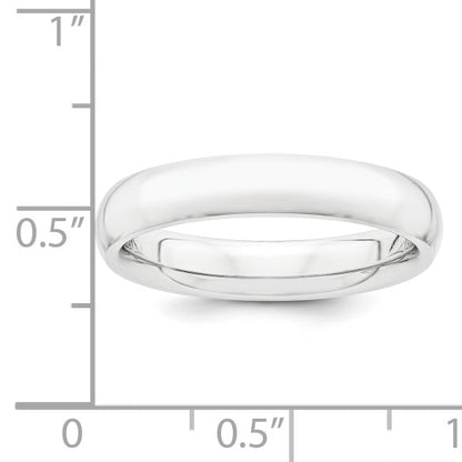 Platinum 4mm Lightweight Comfort-Fit Wedding Band Size 4.5