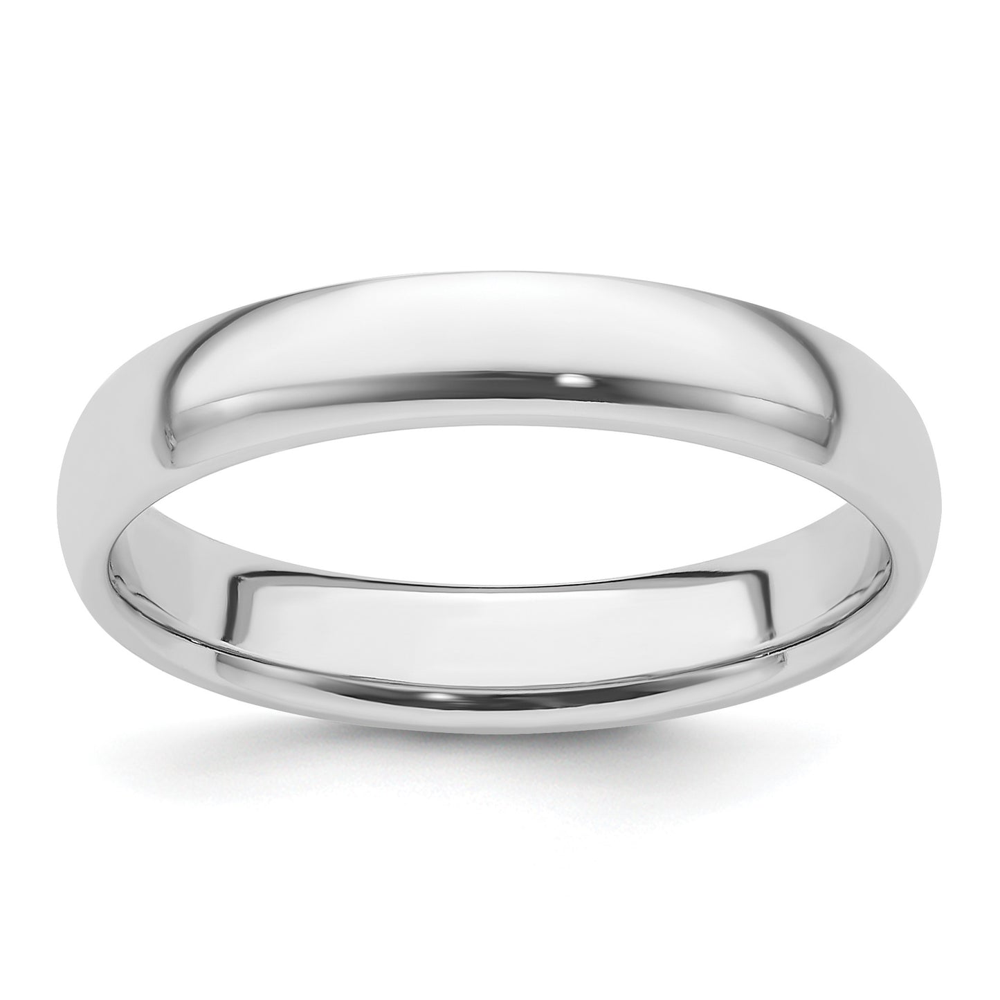 Platinum 4mm Lightweight Comfort-Fit Wedding Band Size 8.5