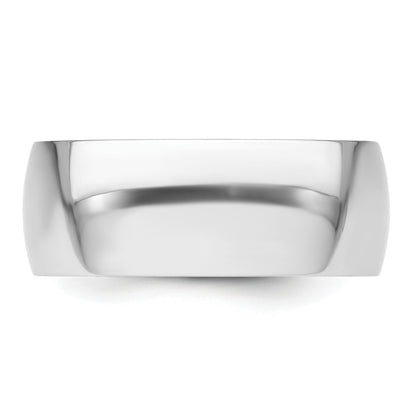 Platinum 8mm Lightweight Comfort-Fit Wedding Band Size 8
