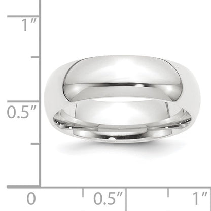 Platinum 8mm Lightweight Comfort-Fit Wedding Band Size 8