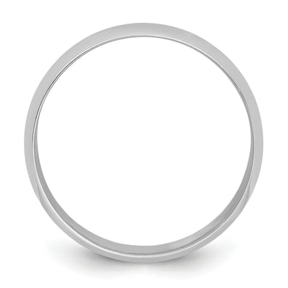 Platinum 8mm Half Round Featherweight Wedding Band Size 8.5