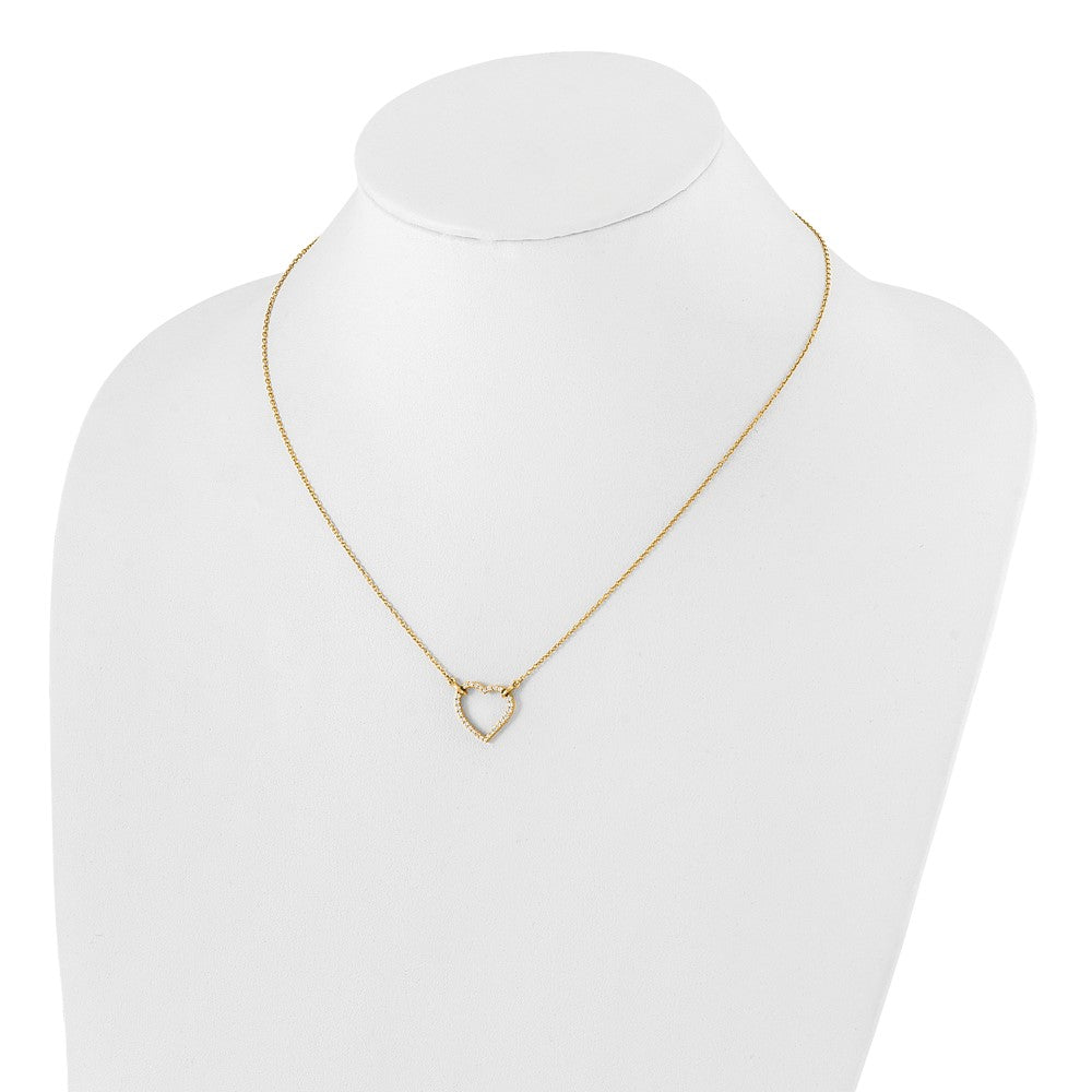 14k Diamond Heart Pendant Necklace