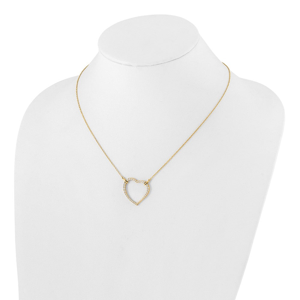 14k Diamond Heart Pendant Necklace