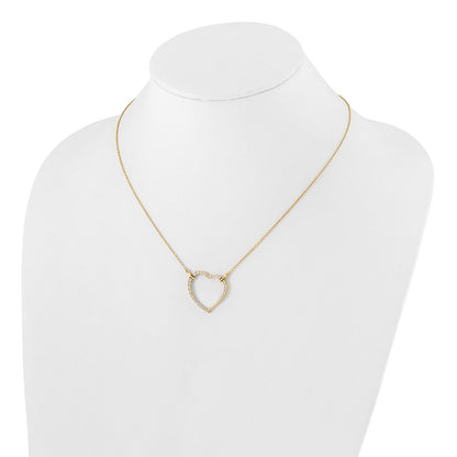 14k Diamond Heart Pendant Necklace