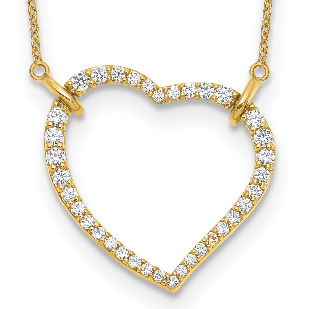 14k Diamond Heart Pendant Necklace