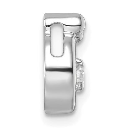 14k WG 2 Birthstone and Dia Mother/Child Chain Slide Semi-mount