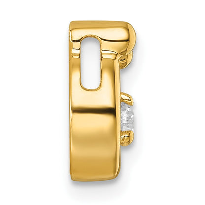 14k 2 Birthstone and Dia Mother/Child Chain Slide Semi-mount