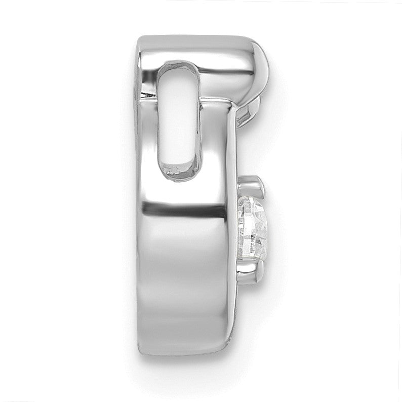 14k WG 3 Birthstone and Dia Mother/Child Chain Slide Semi-mount