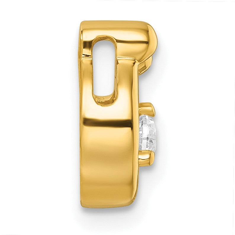 14k 3 Birthstone and Dia Mother/Child Chain Slide Semi-mount
