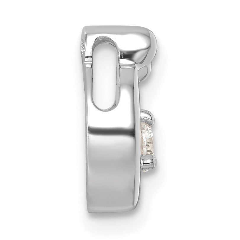 14k WG 4 Birthstone and Dia Mother/Child Chain Slide Semi-mount