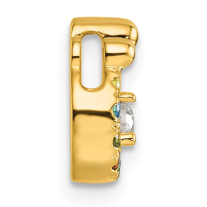 14k 6 Birthstone and Dia. Mother/Child Chain Slide Semi-mount