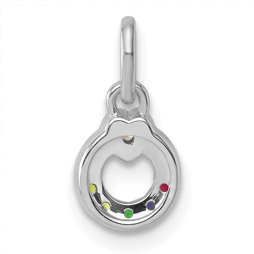 14k WG Dia. Heart w/5 Birthstone Mother's Circle Pend Semi-Mount
