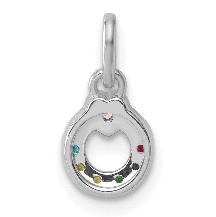 14k WG Dia. Heart w/6 Birthstone Mother's Circle Pend Semi-Mount