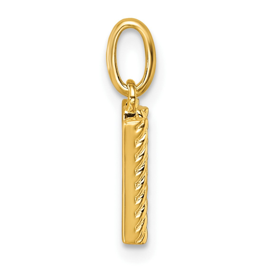 14k Twisted .05 ct. Diamond Initial W Charm