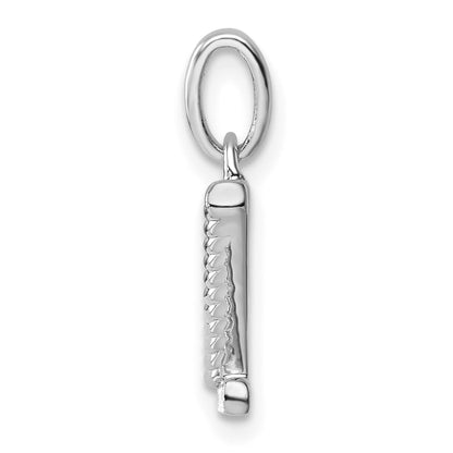 14k White Gold Twisted .05 ct. Diamond Initial Z Charm