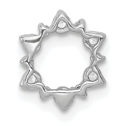 14k White Gold 1/5 carat Diamond Fancy Circle Chain Slide