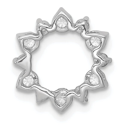 14k White Gold 1/2 carat Diamond Fancy Circle Chain Slide