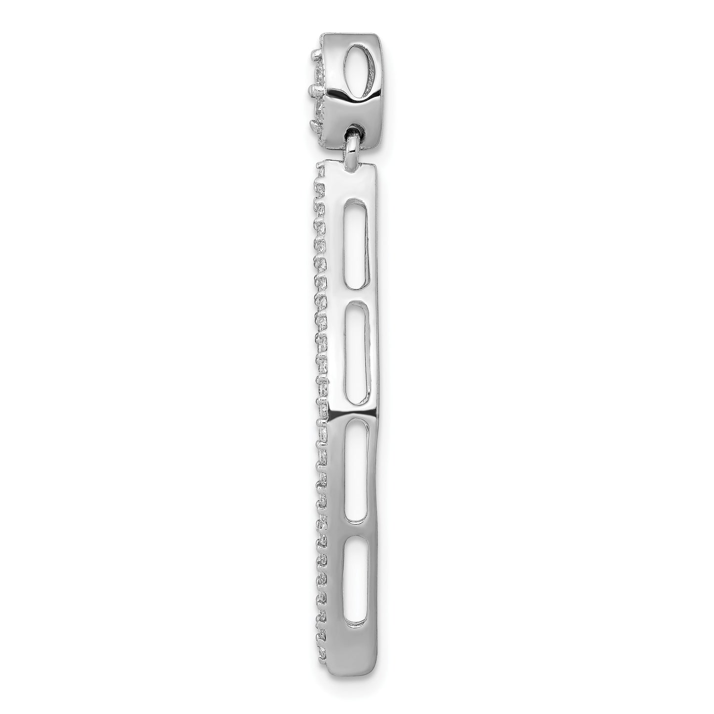 14k White Gold 1/2 carat Diamond Pendant