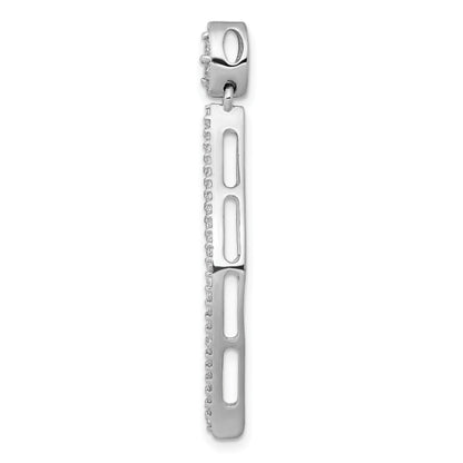 14k White Gold 1/2 carat Diamond Pendant
