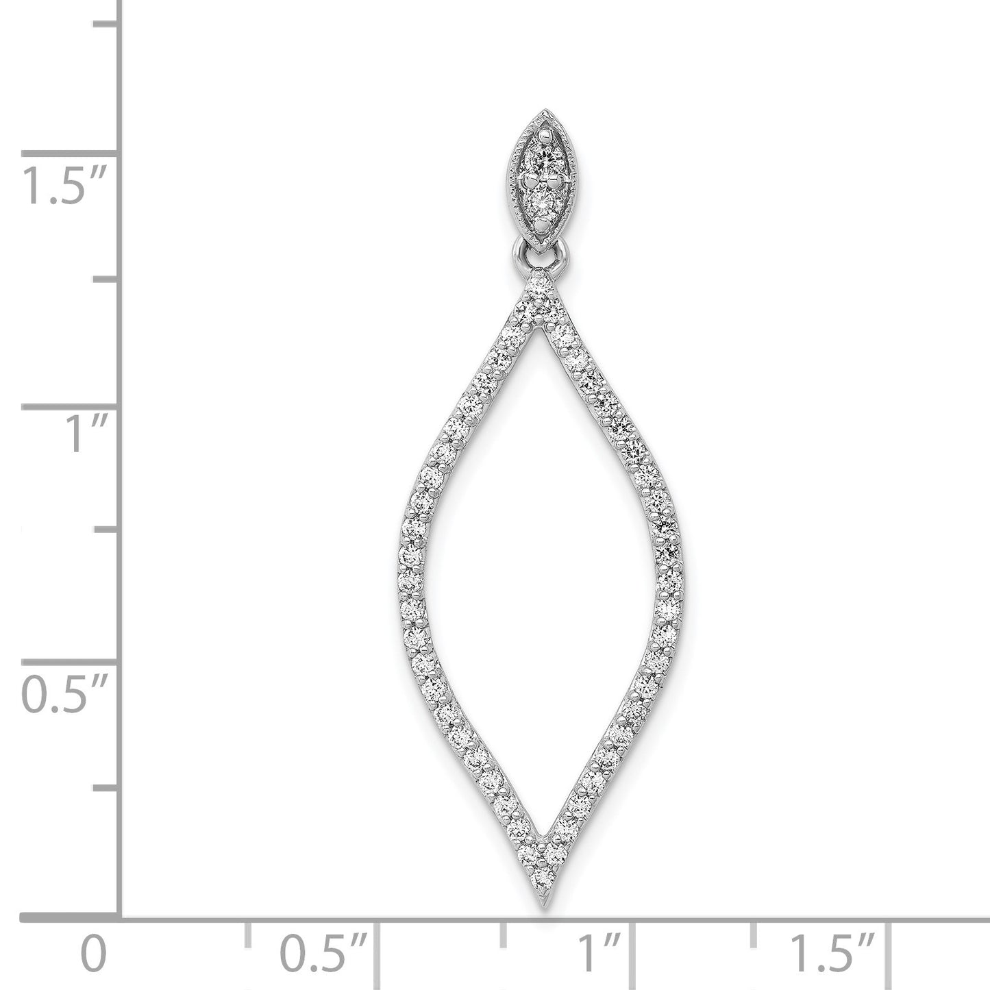 14k White Gold 1/2 carat Diamond Pendant