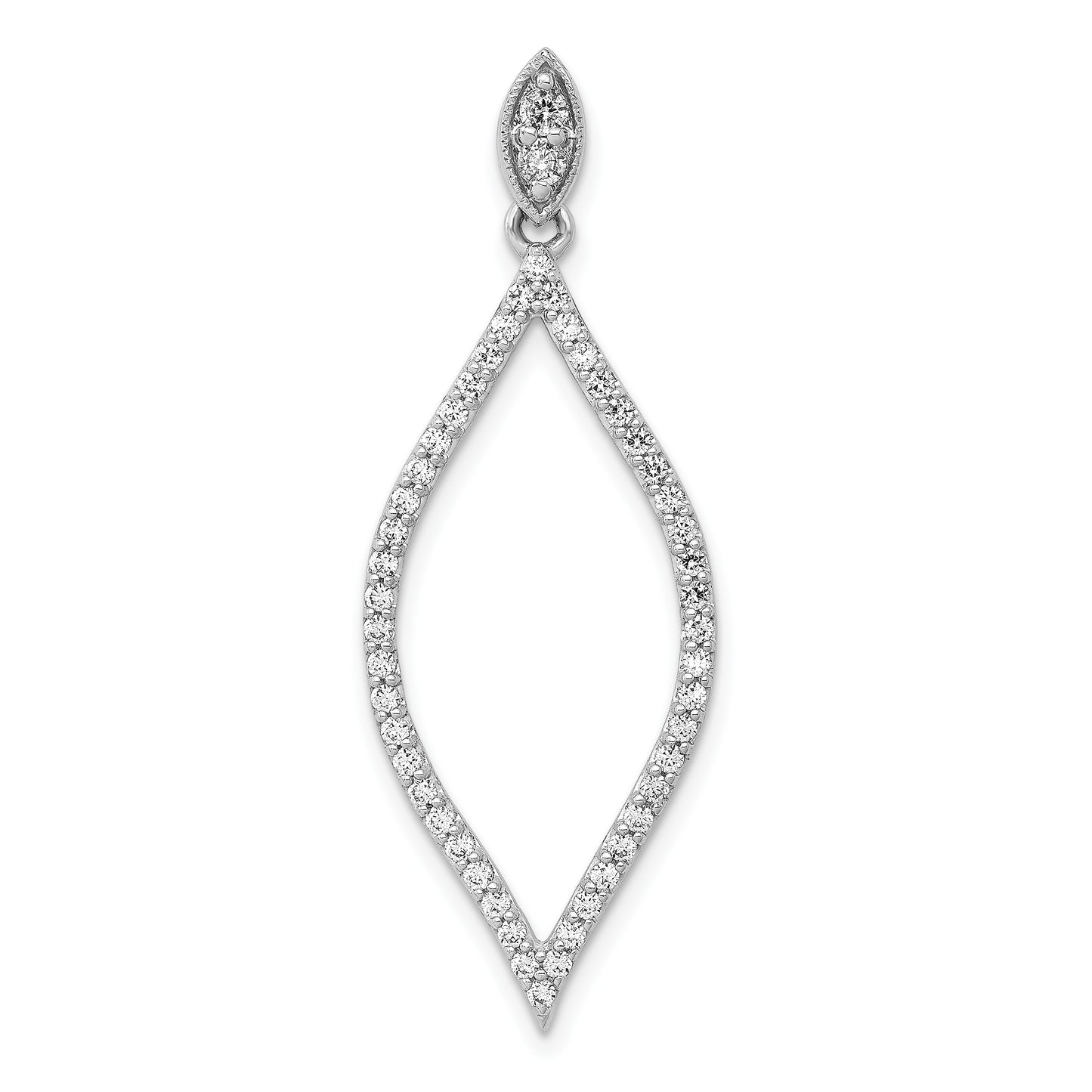 14k White Gold 1/2 carat Diamond Pendant