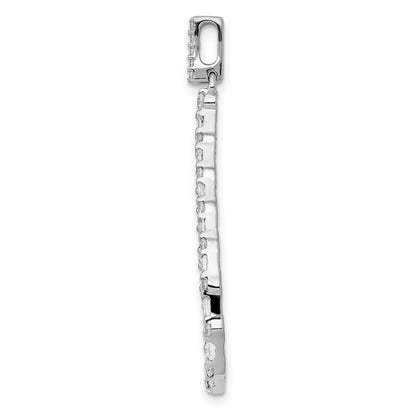 14k White Gold 1/2 carat Diamond Teardrop Pendant