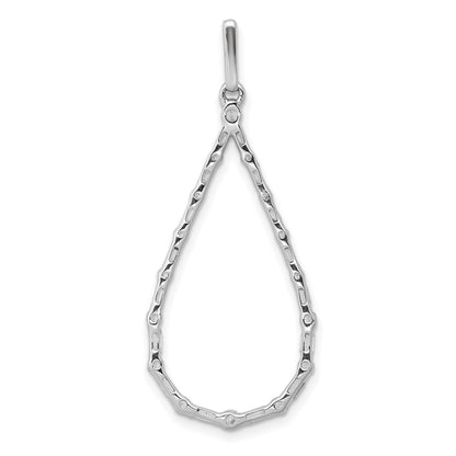 14k White Gold 1/2 carat Diamond Teardrop Pendant