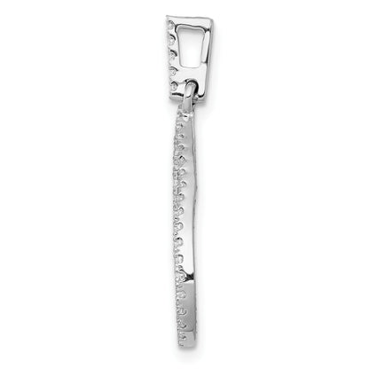 14k White Gold 1/4 carat Diamond Teardrop Pendant
