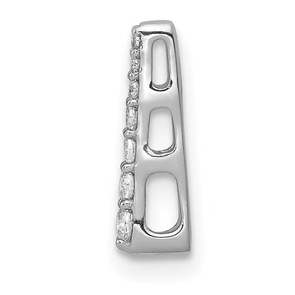 14k White Gold 1/10 carat Diamond Fancy Chain Slide