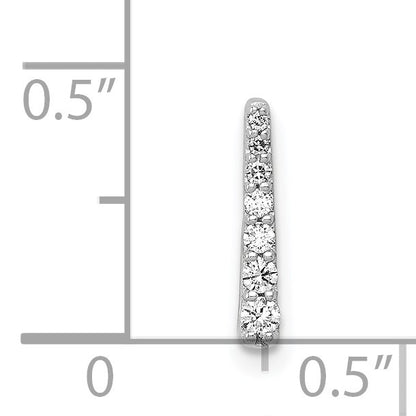 14k White Gold 1/10 carat Diamond Fancy Chain Slide