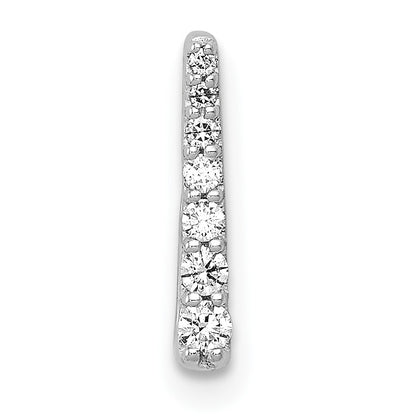 14k White Gold 1/10 carat Diamond Fancy Chain Slide
