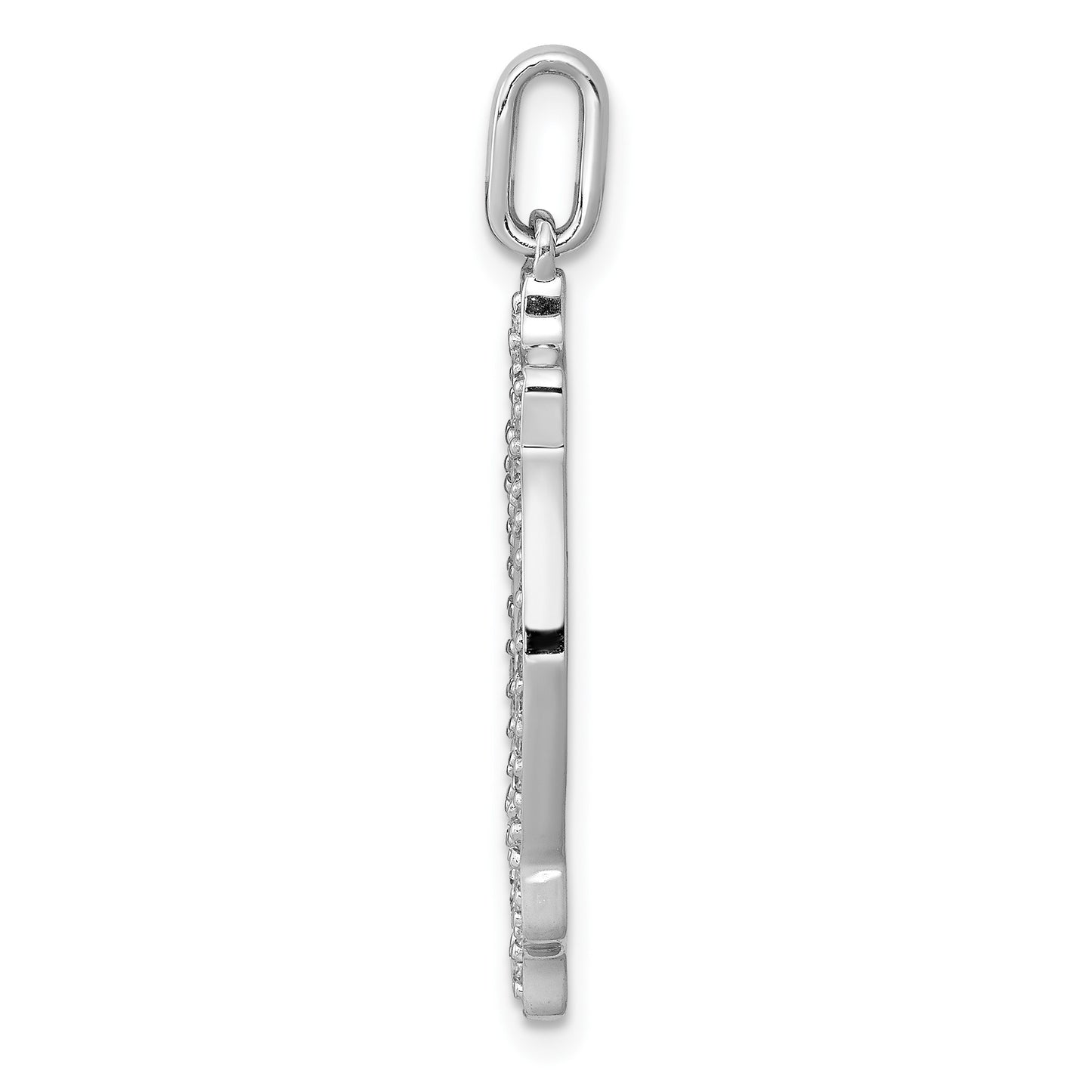 14k White Gold 1/4 carat Diamond Fancy Vintage Pendant
