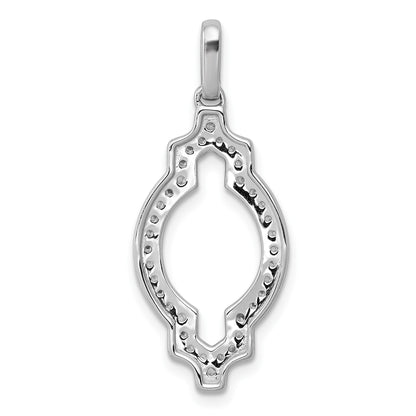 14k White Gold 1/4 carat Diamond Fancy Vintage Pendant