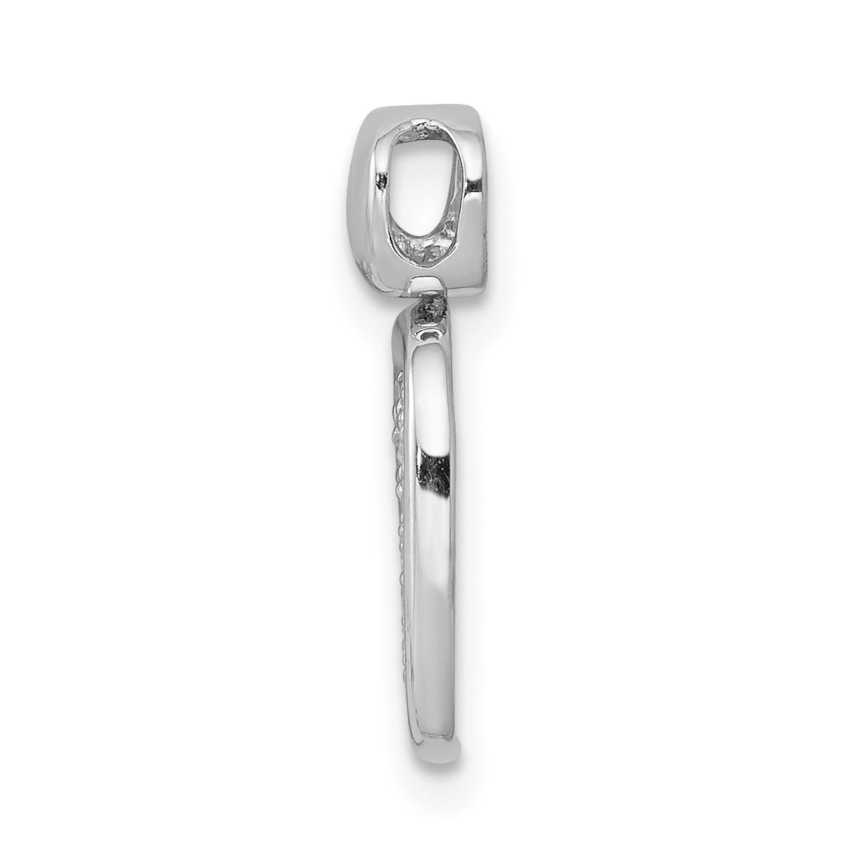 14k White Gold 1/4 carat Diamond Fancy Square Pendant