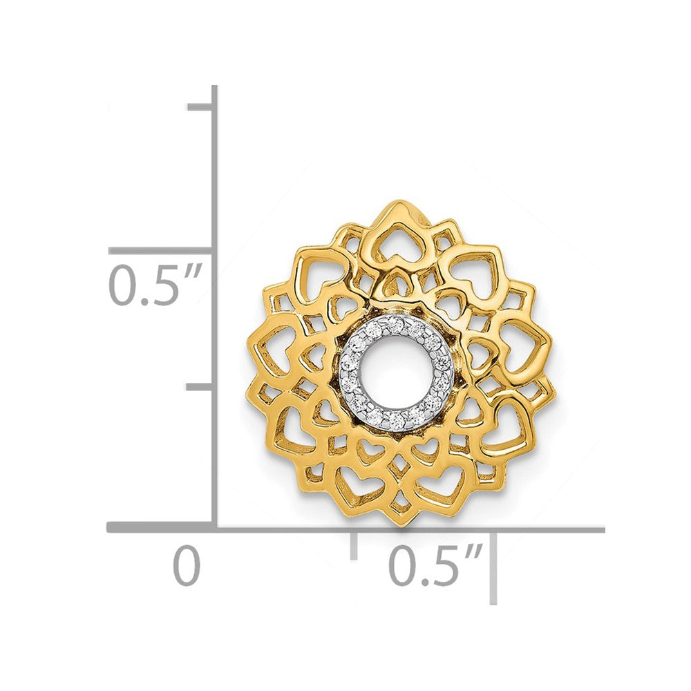 14k 1/20ct. Diamond Sahasrara/Crown Chakra Chain Slide