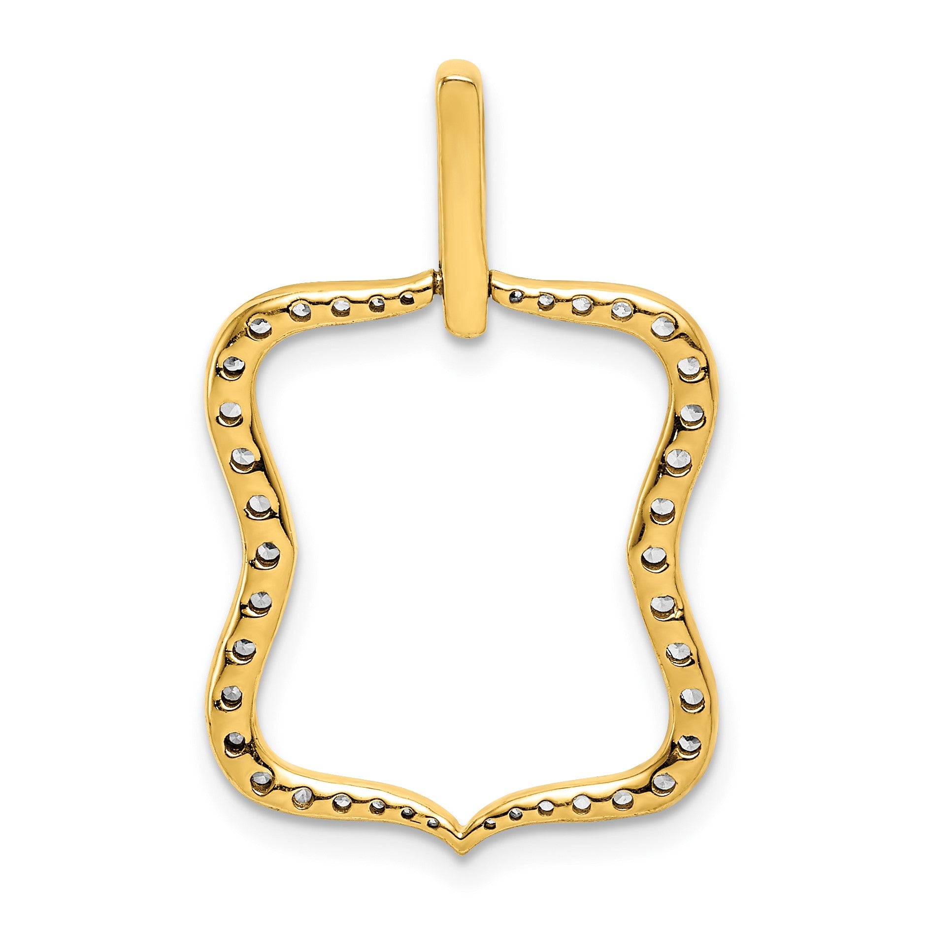 14k Polished 1/2 carat Diamond Fancy Pendant