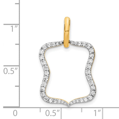 14k 1/2ct. Diamond Fancy Pendant