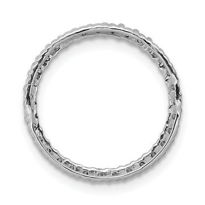 14k White Gold 3/8 carat Diamond Circle Chain Slide