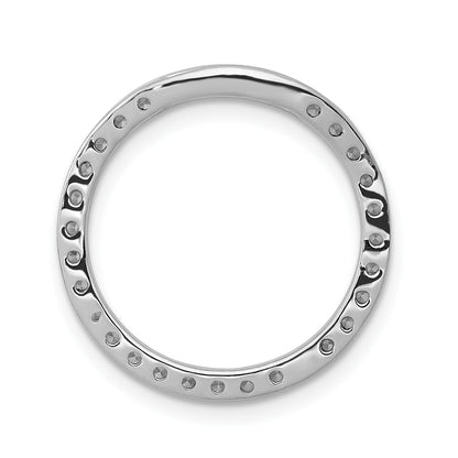 14k White Gold 1/2 carat Diamond Circle Chain Slide